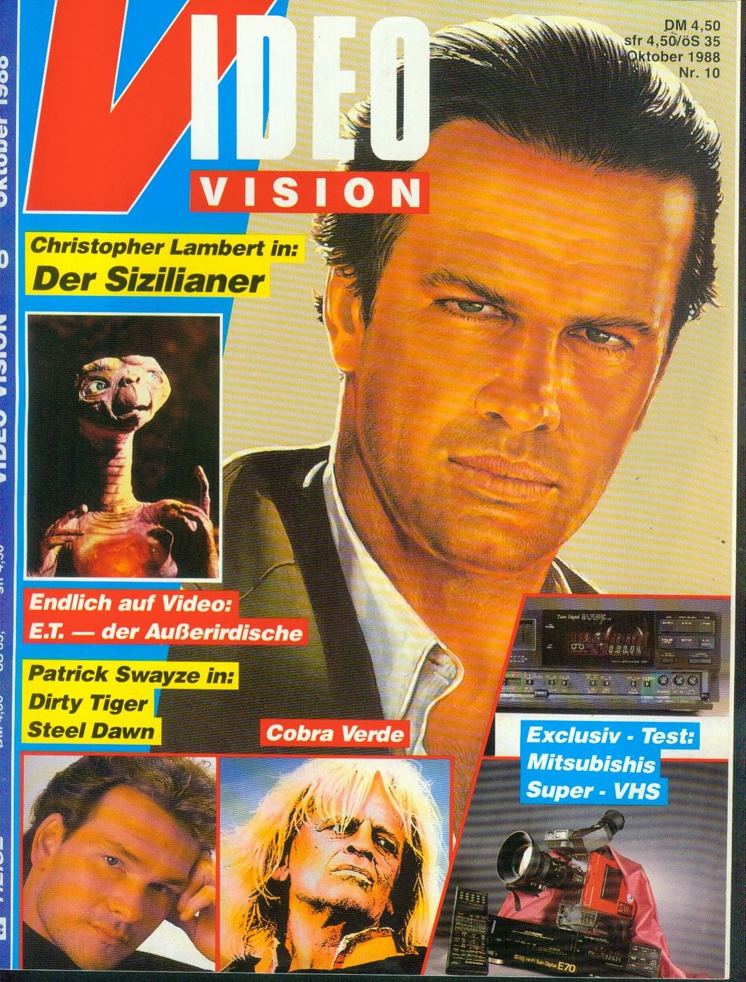 VIDEO VIS magazine side cover Issue 10  October 1988