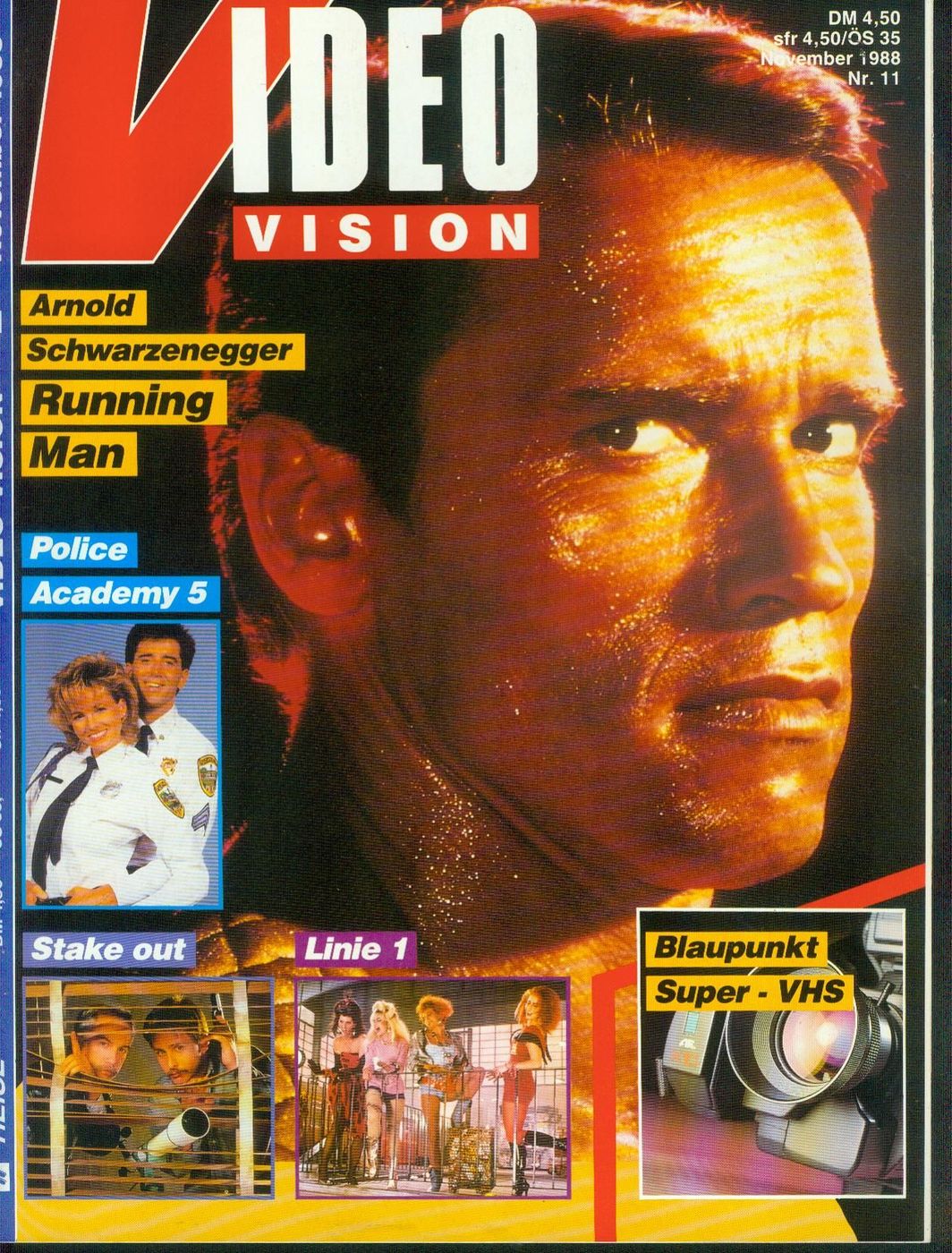 VIDEO VIS magazine side cover Issue 11  November 1988