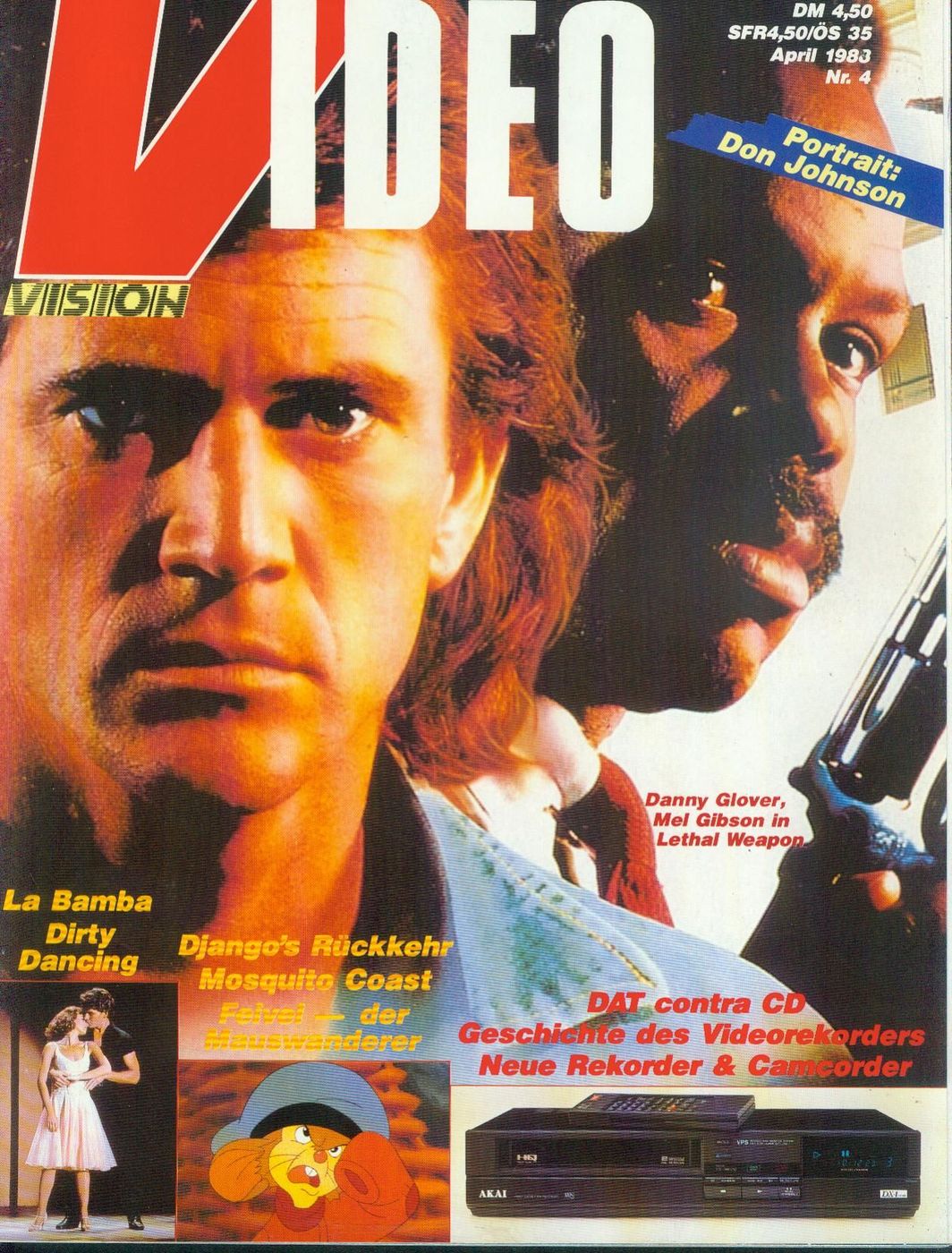 VIDEO VIS magazine side cover Issue 4 April 1988