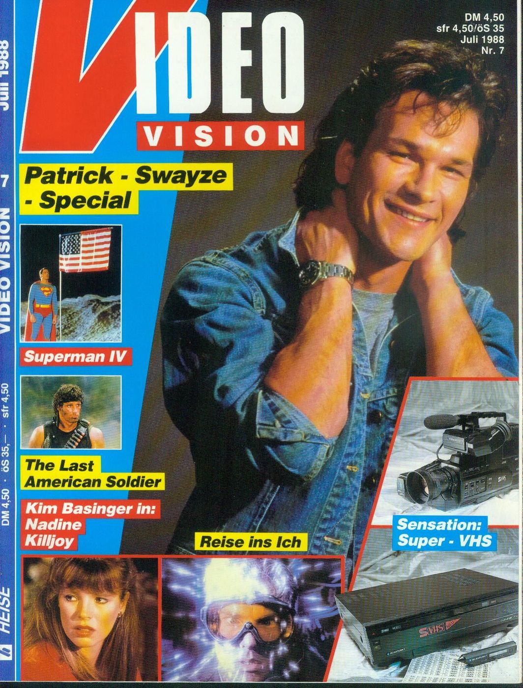 VIDEO VIS magazine side cover Issue 7 July 1988