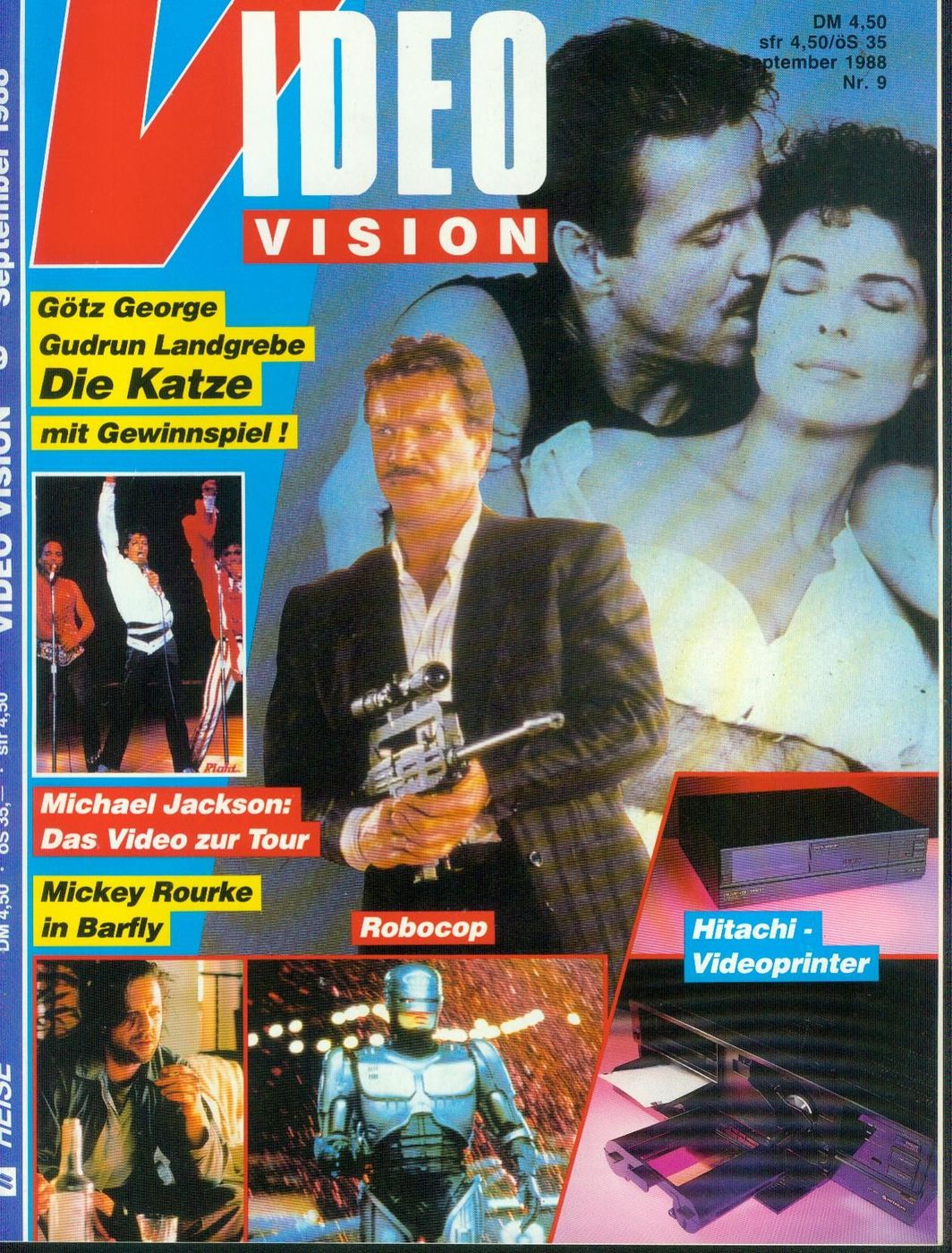 VIDEO VIS magazine side cover Issue 9 September 1988