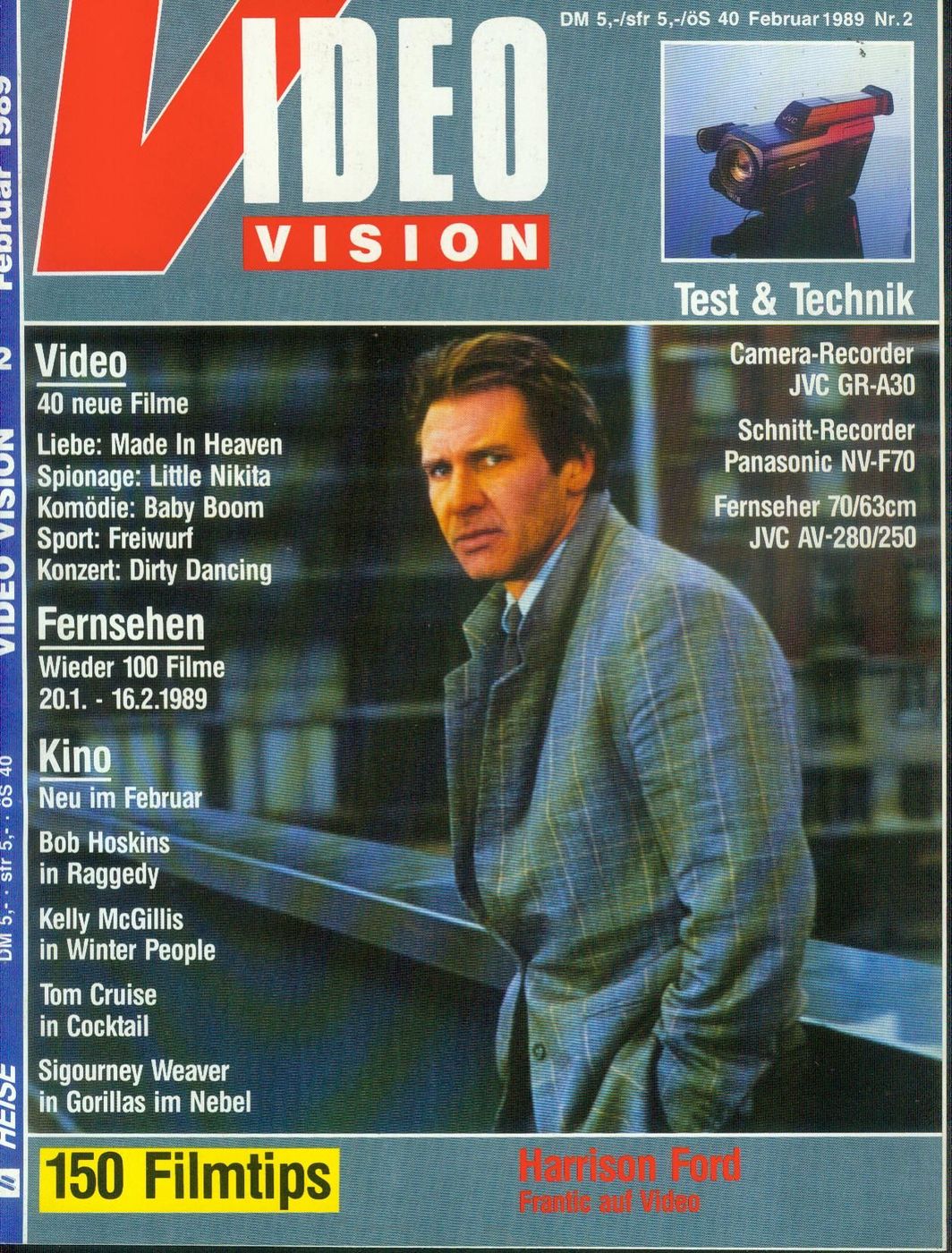 VIDEO VIS magazine side cover Issue 2  February 1989