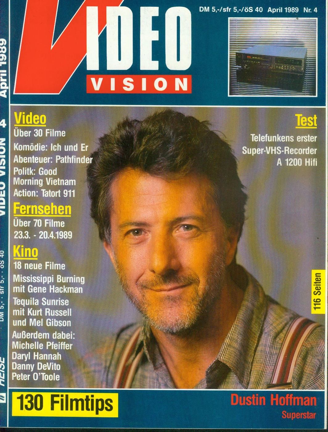 VIDEO VIS magazine side cover Issue 4  April 1989