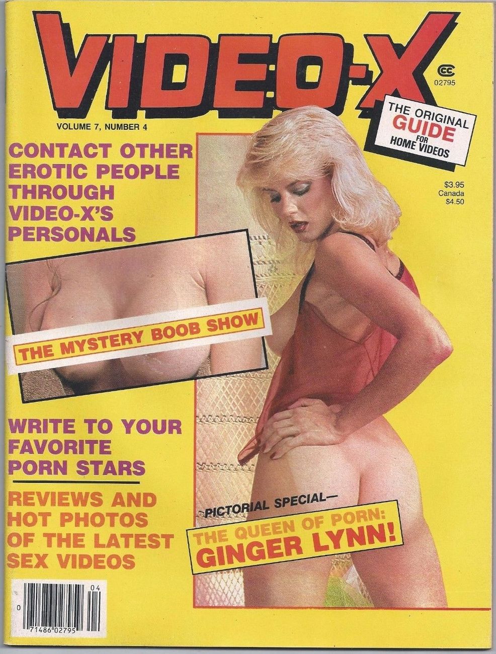 VIDEO-X magazine side cover  Vol 7 No 4  1986