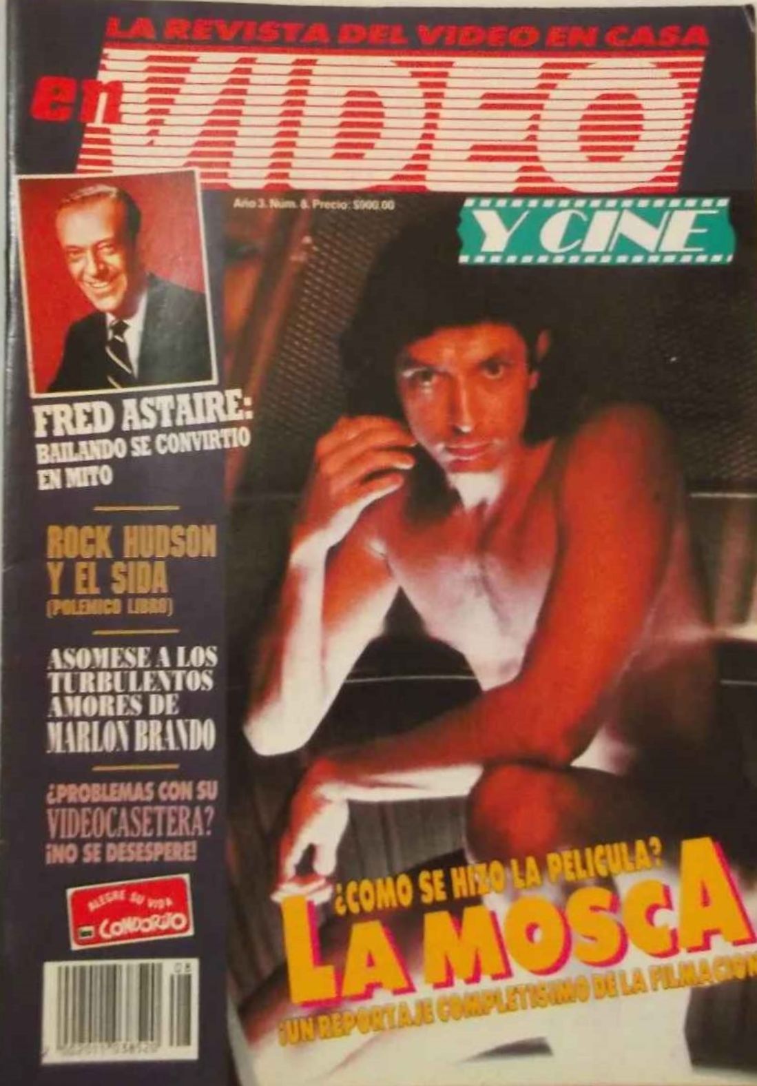 VIDEO Y CINE magazine side cover  Vol 3 No  8  August 1987