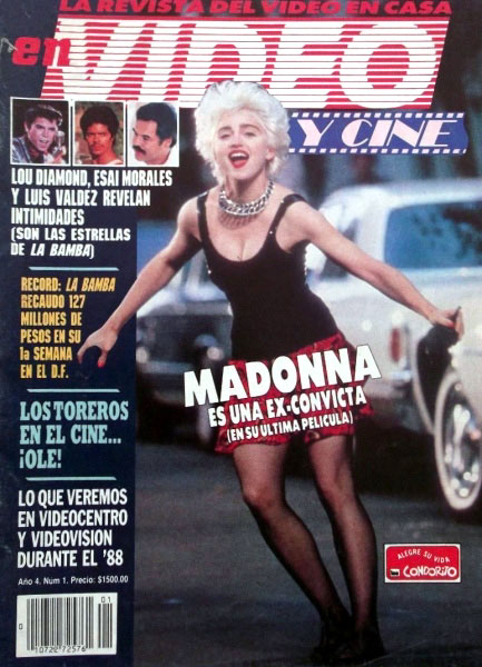 VIDEO Y CINE magazine side cover Issue 1   1988