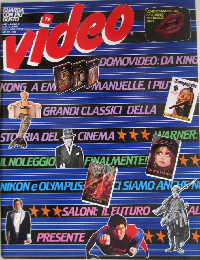 VIDEO (It) magazine side cover Issue 9   1982