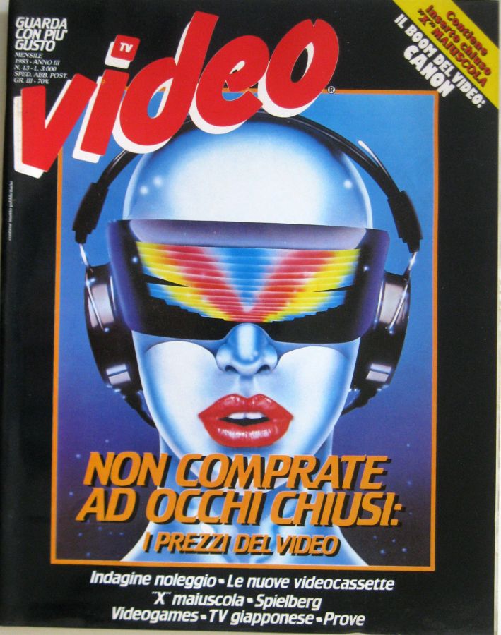 VIDEO (It) magazine side cover Issue 13  January 1983