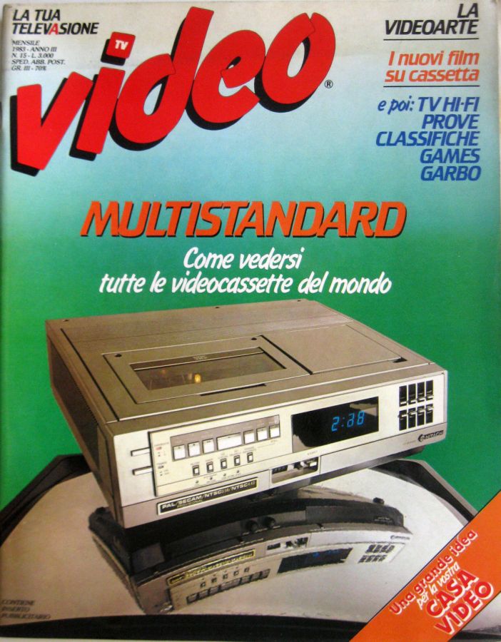 VIDEO (It) magazine side cover Issue 15  March 1983