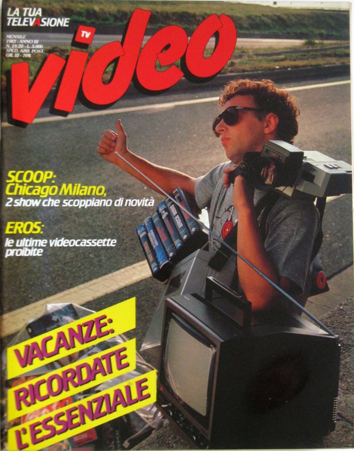 VIDEO (It) magazine side cover Issue 19  July/August 1983