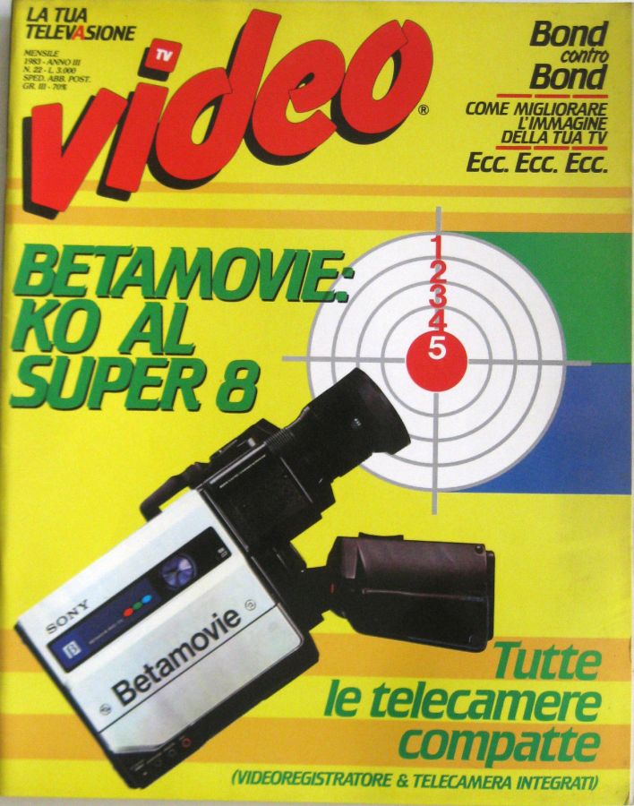 VIDEO (It) magazine side cover Issue 22  October 1983