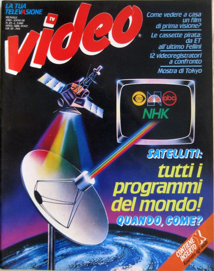 VIDEO (It) magazine side cover Issue 23  November 1983