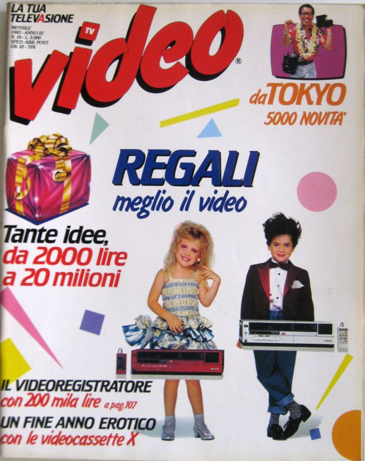 VIDEO (It) magazine side cover Issue 24  December 1983