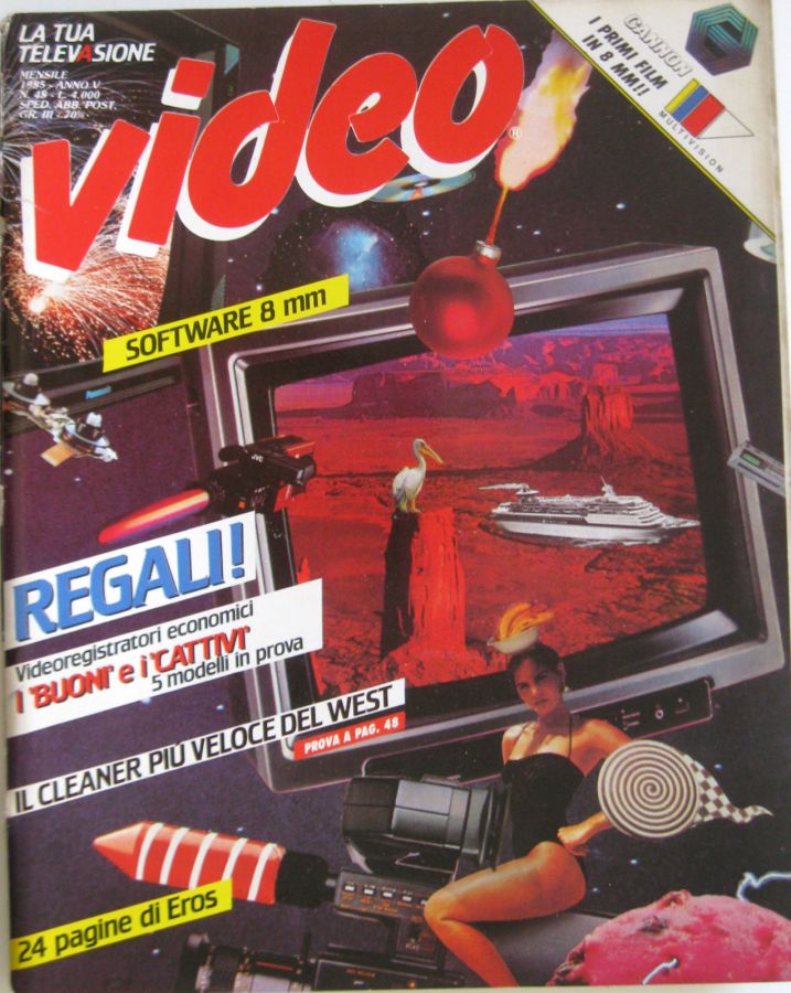 VIDEO (It) magazine side cover Issue 48   1985