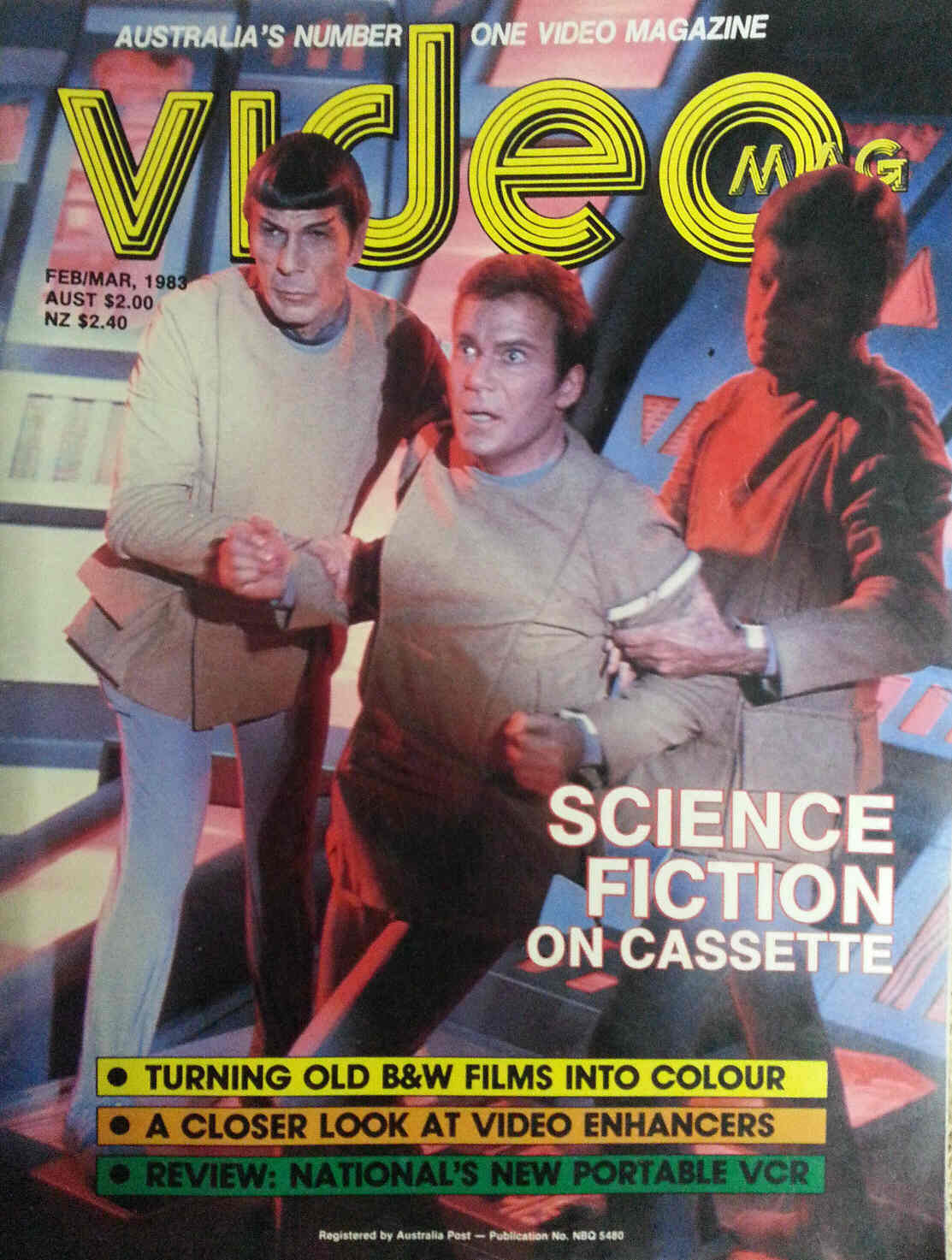 VIDEO MAG magazine side cover February/March 1983