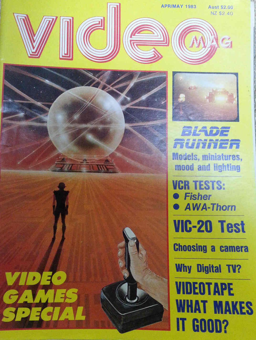 VIDEO MAG magazine side cover April/May 1983