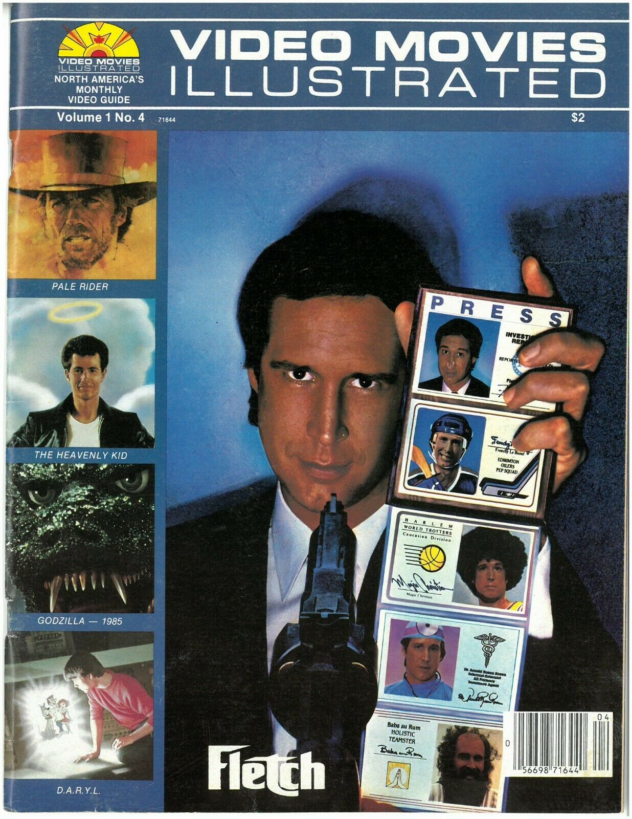 VIDEO MOVIES ILLUSTRATED magazine side cover  Vol 1 No  4  December 1985