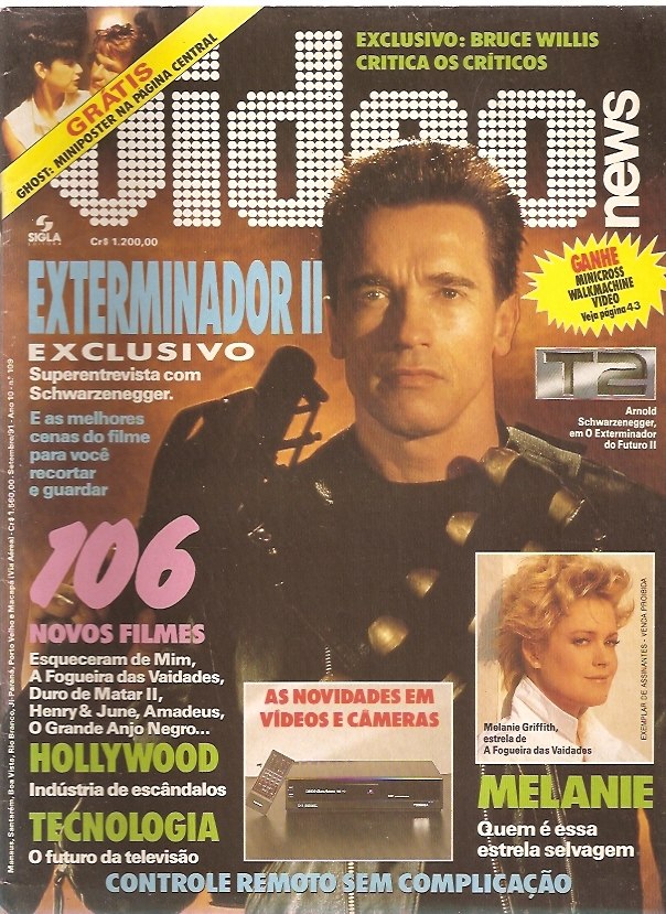 VIDEO NEWS (Br) magazine side cover Issue 109 September 1991