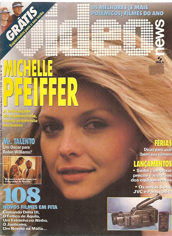 VIDEO NEWS (Br) magazine side cover Issue 112  1991