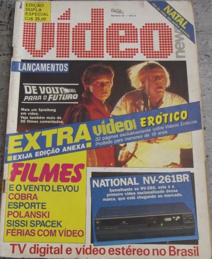 VIDEO NEWS (Br) magazine side cover Issue 53  1986