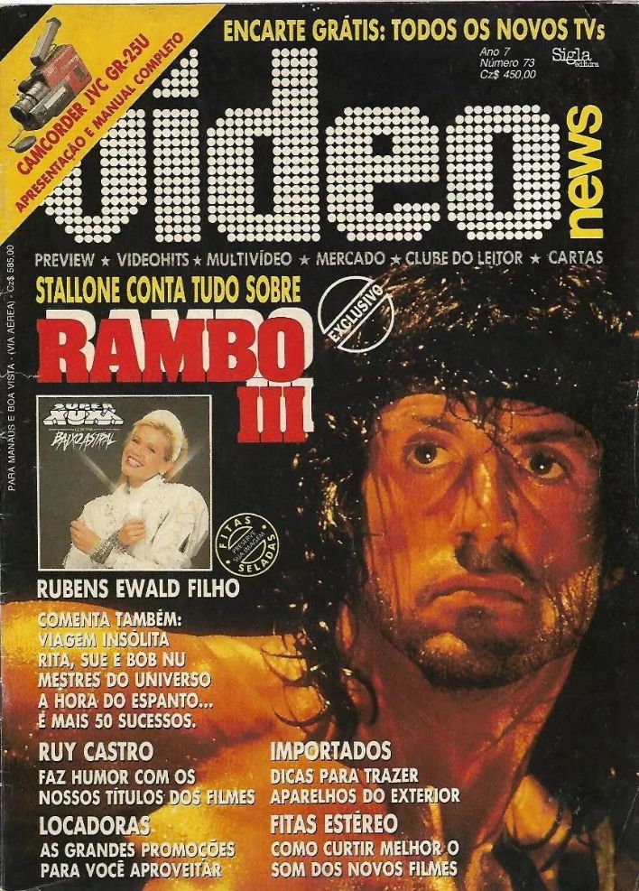 VIDEO NEWS (Br) magazine side cover Issue 73  1988