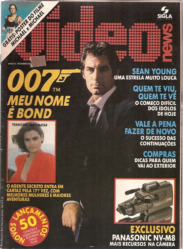 VIDEO NEWS (Br) magazine side cover Issue 85  1989