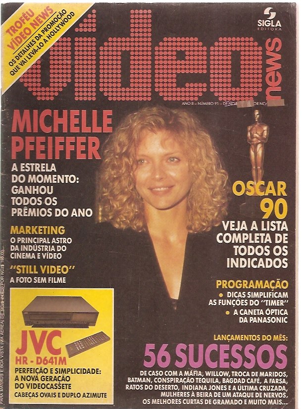 VIDEO NEWS (Br) magazine side cover Issue 91  1990