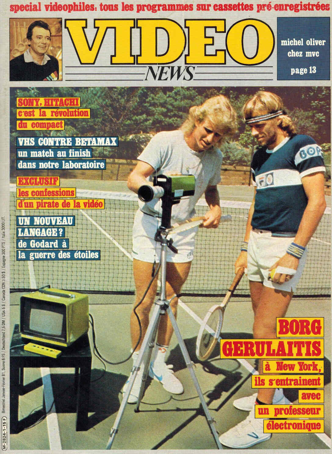 VIDEO NEWS magazine side cover Issue 1 January/February 1981