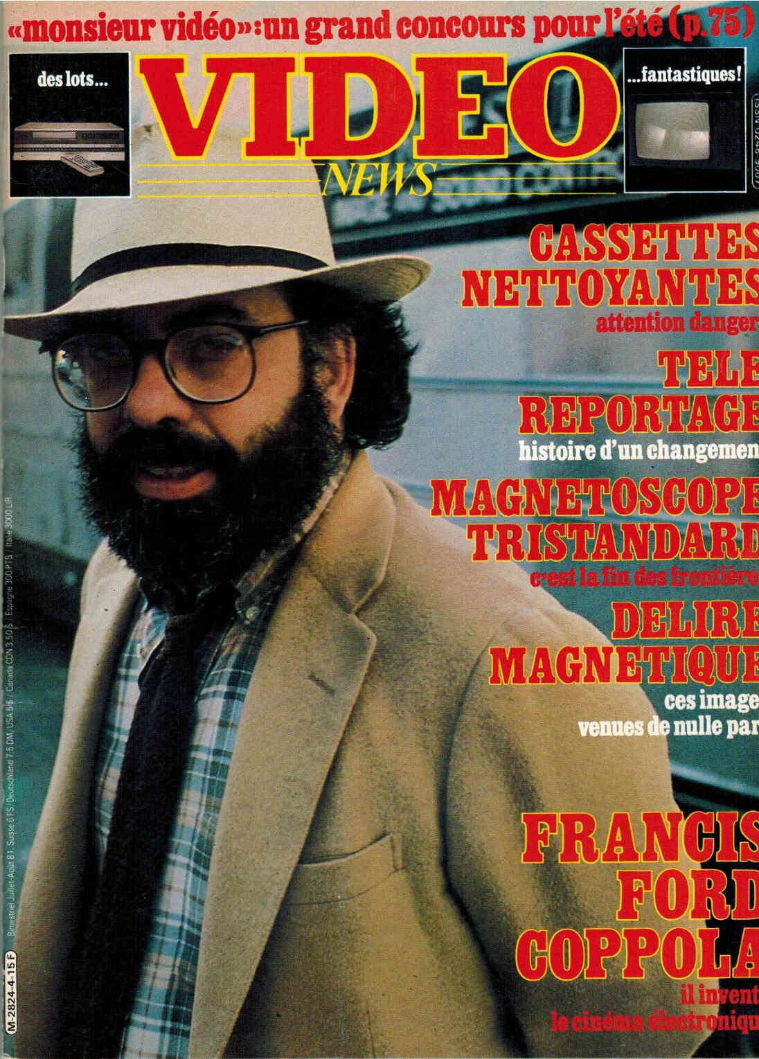 VIDEO NEWS magazine side cover Issue 4 July/August 1981
