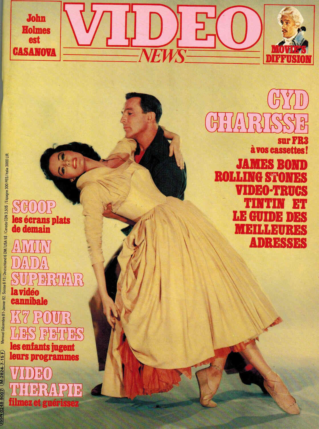 VIDEO NEWS magazine side cover Issue 7 December 1981