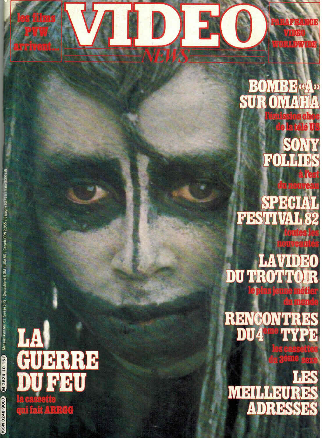 VIDEO NEWS magazine side cover Issue 10 April 1982