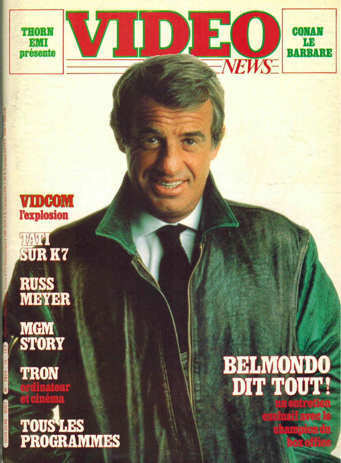 VIDEO NEWS magazine side cover Issue 15 November 1982