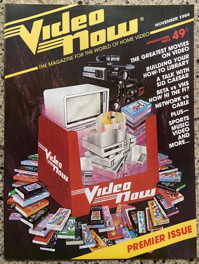 VIDEO NOW magazine side cover Issue 1  November 1984