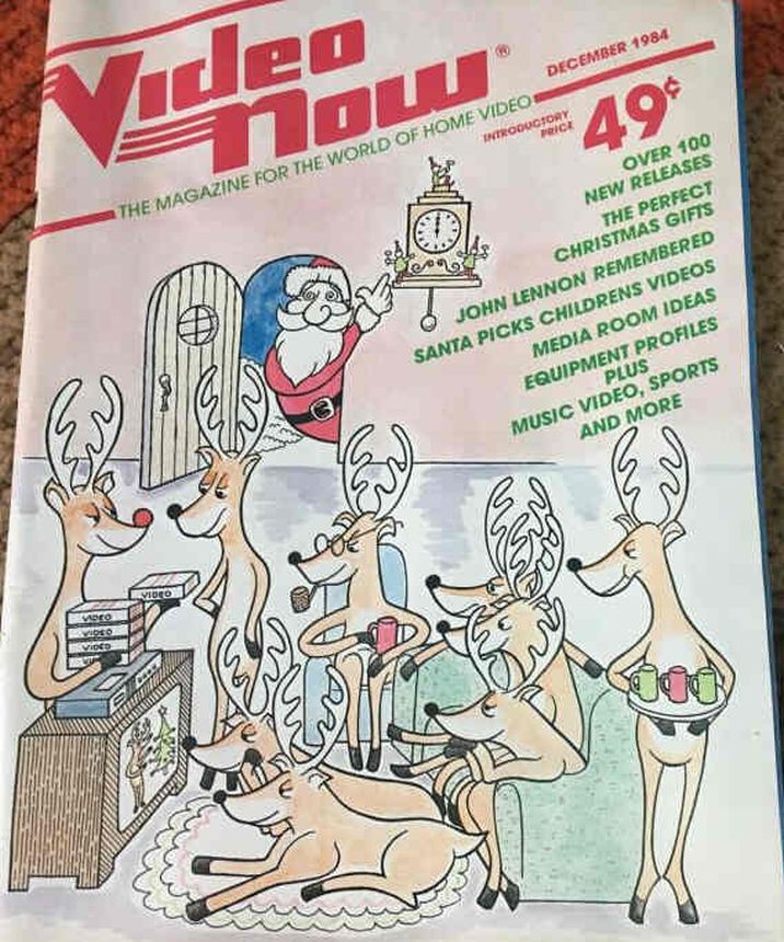 VIDEO NOW magazine side cover  December 1984