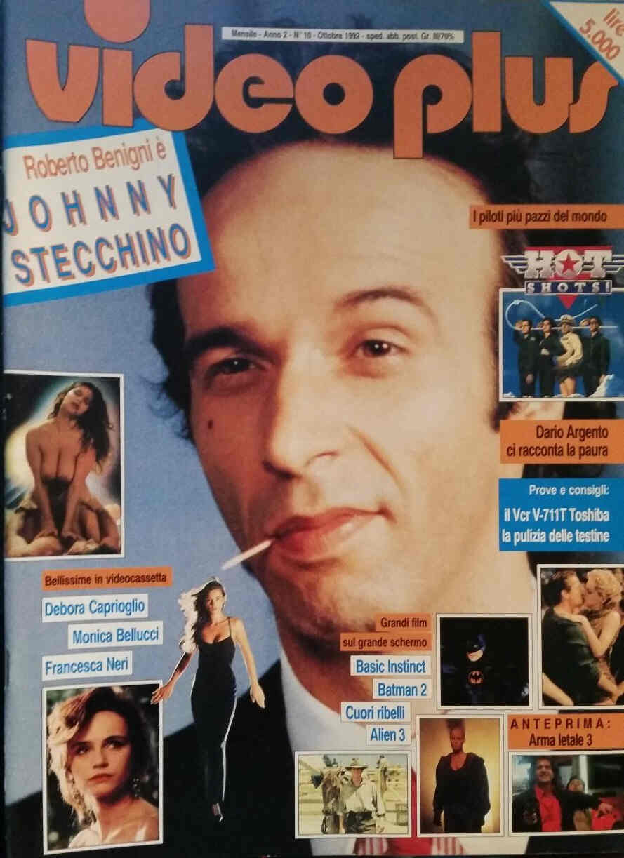 VIDEO PLUS (It) magazine side cover October 1992