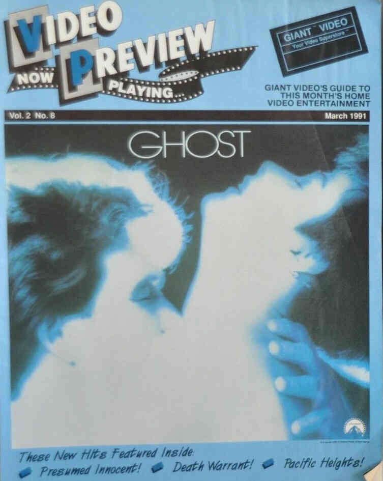 VIDEO PREVIEW NOW PLAYING magazine side cover  Vol 2 # 8 March 1991
