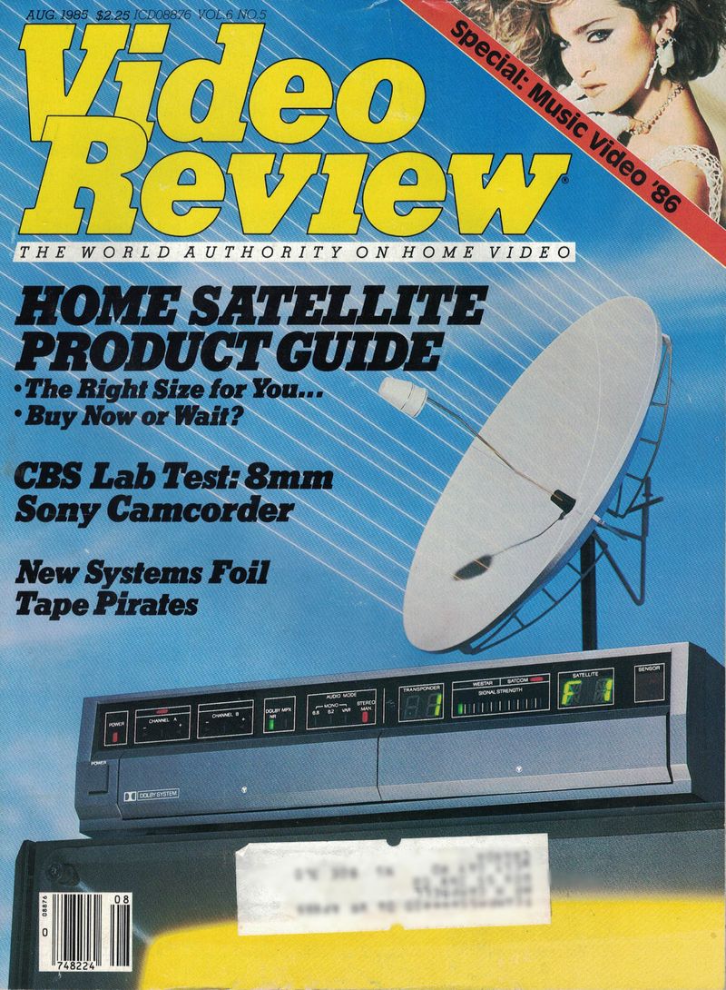 VIDEO REVIEW USA magazine side cover  Vol 6 No  5  August 1985