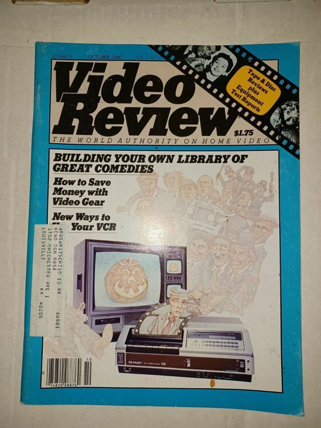 VIDEO REVIEW USA magazine side cover  Vol 1 # 7  October 1980