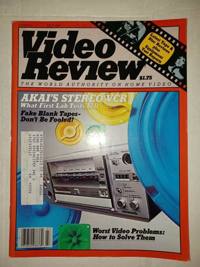 VIDEO REVIEW USA magazine side cover  Vol 2 # 4  July 1981