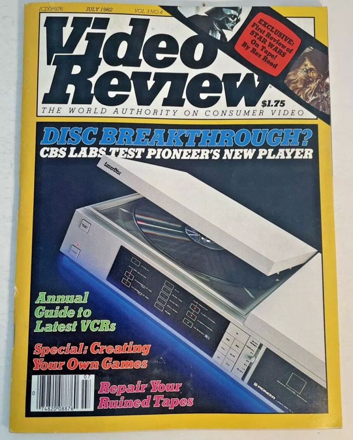 VIDEO REVIEW USA magazine side cover  July 1982