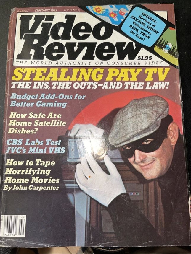 VIDEO REVIEW USA magazine side cover  February 1983