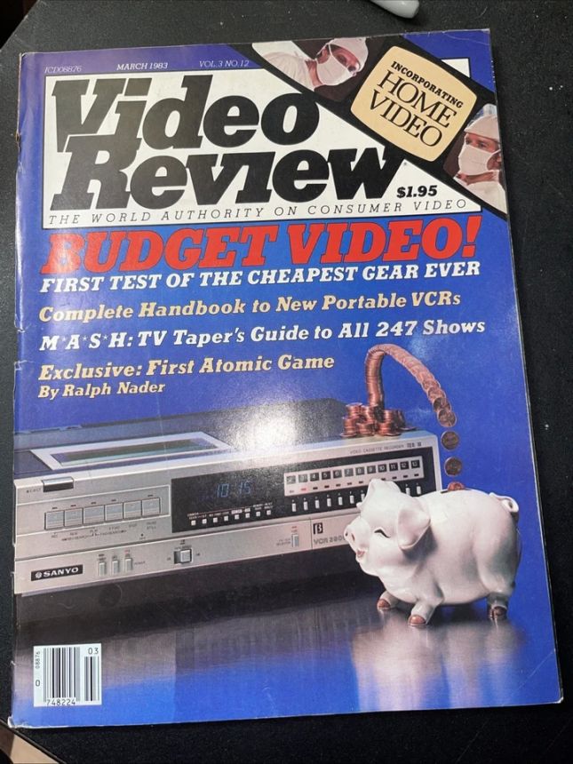 VIDEO REVIEW USA magazine side cover  March 1983