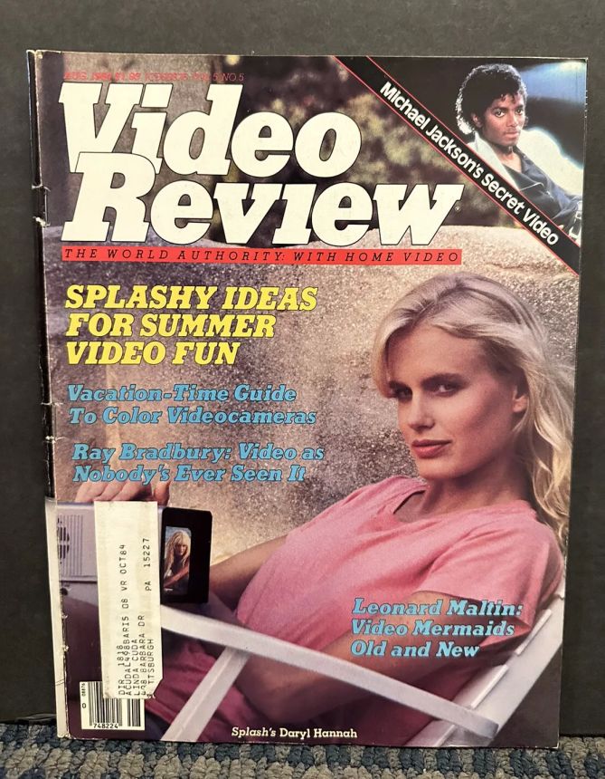 VIDEO REVIEW USA magazine side cover  August 1984