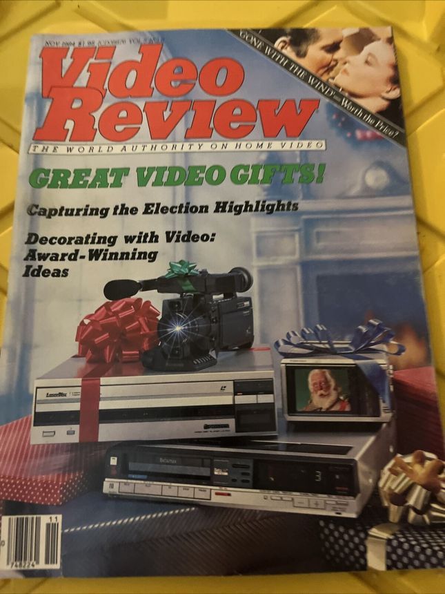 VIDEO REVIEW USA magazine side cover  Vol 5 # 8  November 1984
