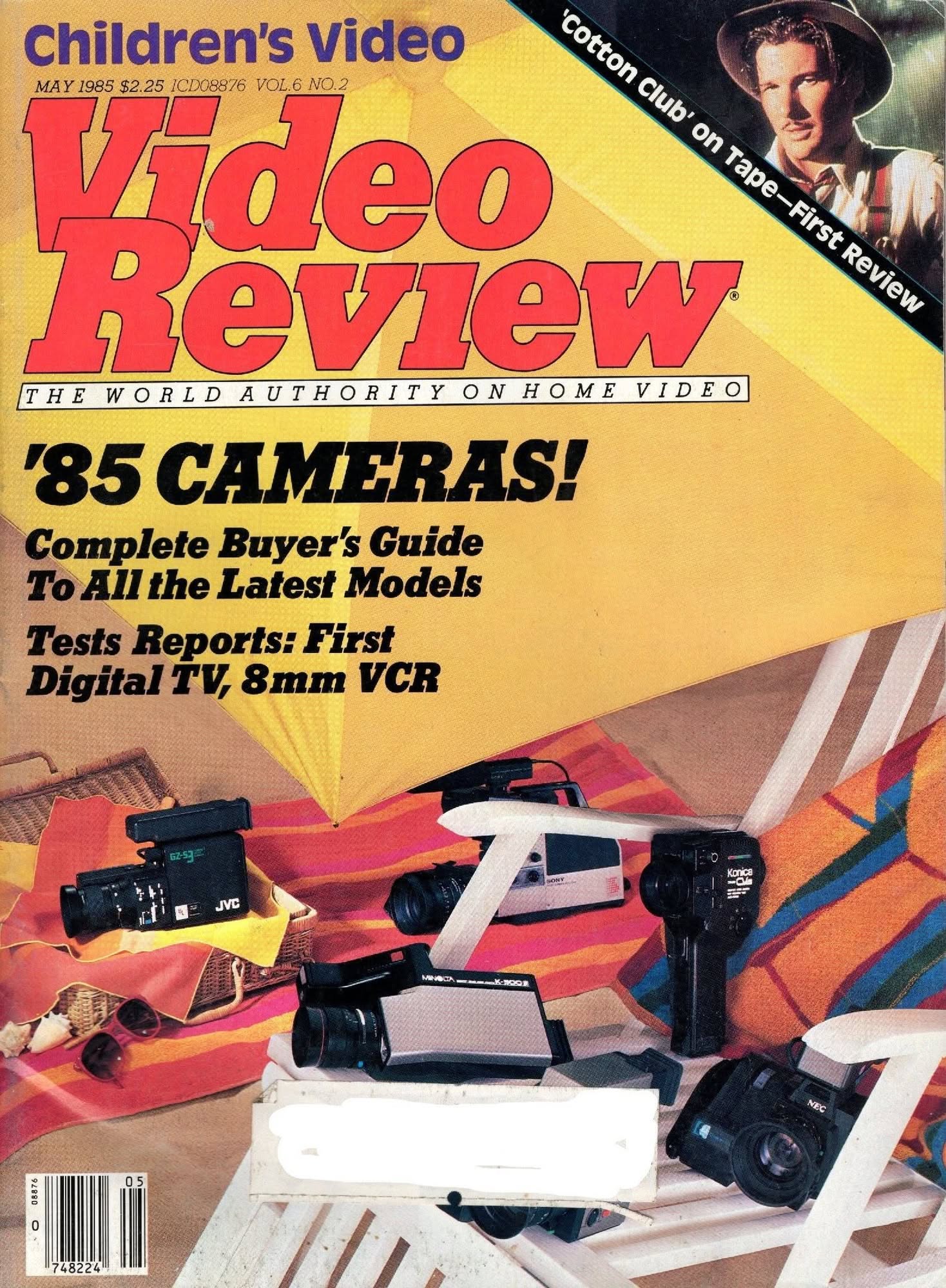 VIDEO REVIEW USA magazine side cover  Vol 6 No  2  May 1985