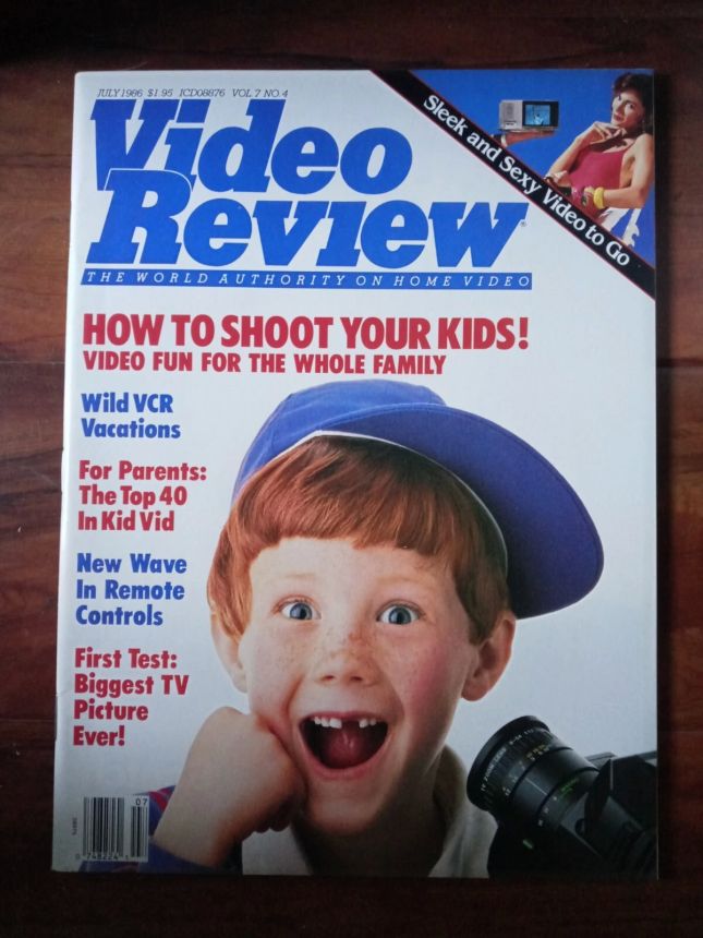 VIDEO REVIEW USA magazine side cover  July 1986