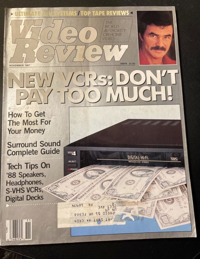 VIDEO REVIEW USA magazine side cover  November 1987