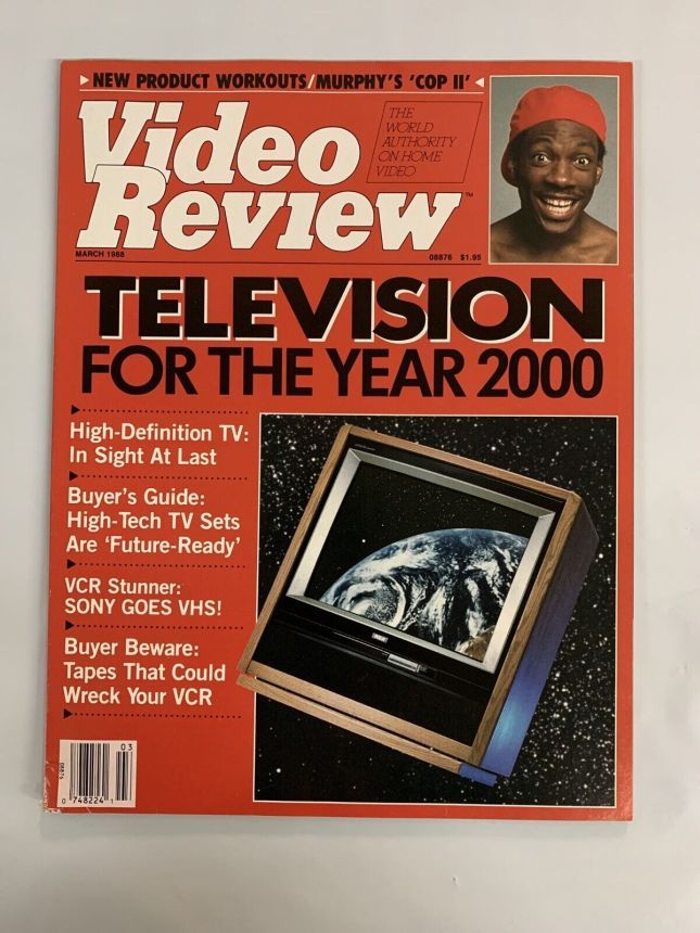 VIDEO REVIEW USA magazine side cover  March 1988