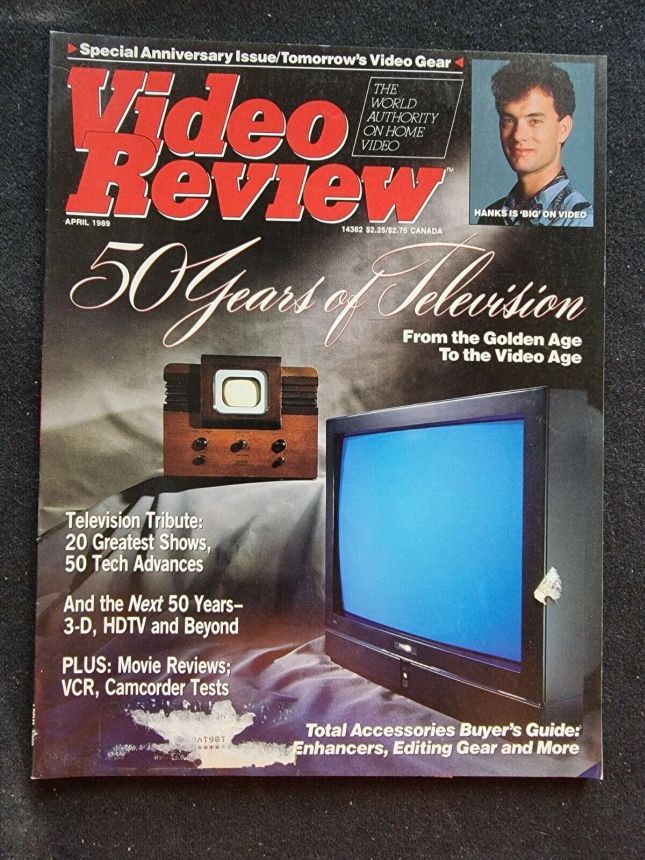 VIDEO REVIEW USA magazine side cover  April 1989