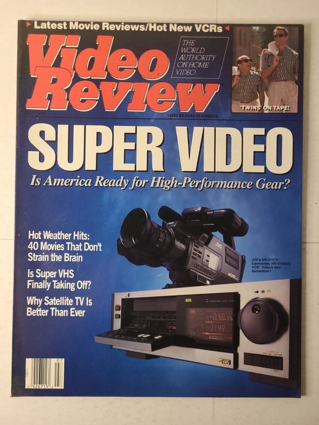 VIDEO REVIEW USA magazine side cover  July 1989